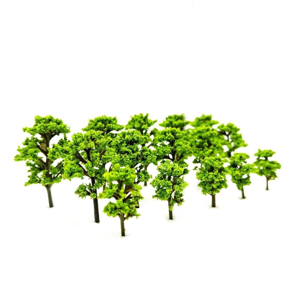 10 Arbres Modèles 12 Cm Pour Maquette Train Jardin Wargame - Vert, échelle HO