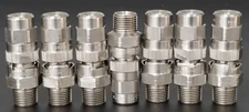 LOT OF 7 NEW SPRAYING SYSTEM CO. 3/8" QJJA-SS NOZZLES W/ 48992-QGA-SS, SS-24W