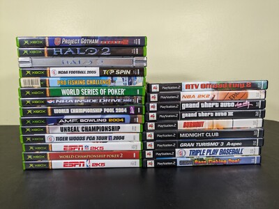 Lot of 23 Video Games, OG Xbox PlayStation PS2 Pre-owned