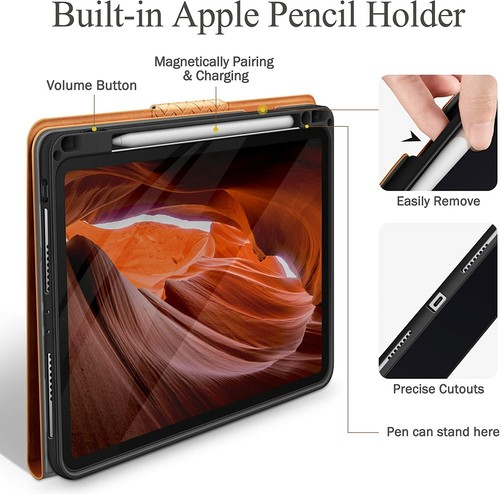 AUAUA Hülle für iPad Pro 11 2020 1. 2. 3. G eingebauter Bleistifthalter Ledergefühl - Bild 18 von 33