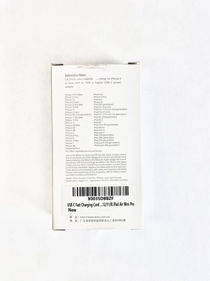 Nuevo cable de datos de carga rápida de 30 W tipo C a USB-C para Apple iPhones y iPads bandeja de entrada Foto 4 de 4