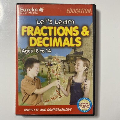 Lets Learn Fractions & Decimals Ages 8-14 (2008) PC CD ROM Computer Video Game