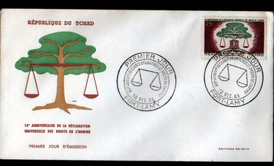 FORT-LAMY (REPUBLIC OF CHAD) HUMAN RIGHTS / 1st DAY envelope