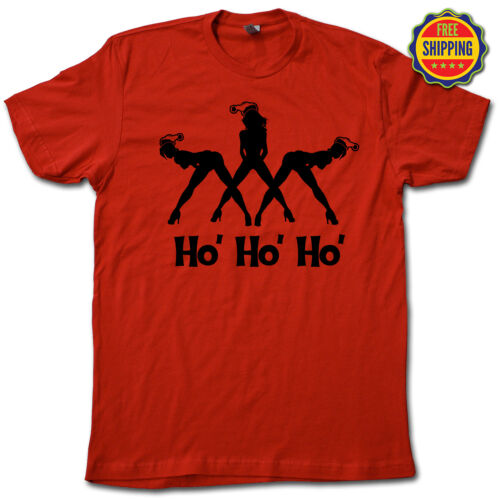 HO' HO' HO' HO' Ho' Ho' Tee Naughty & Nice BAD SANTA Christmas T-shirt  - Photo 1/3