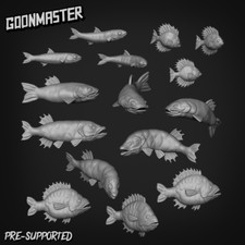 Fish Pack 1 - Basing Kit/ Basing Bits/ Tufts/ Model Scenery/ Goon Master