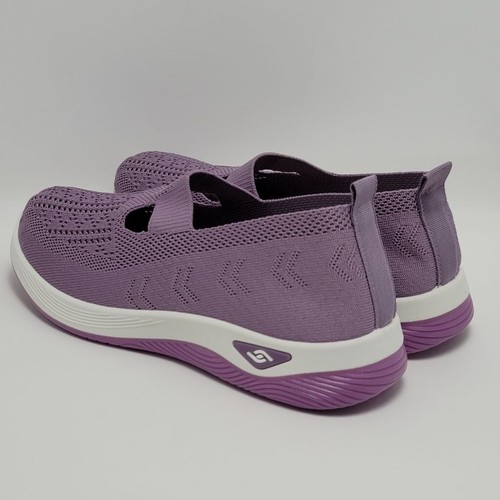 Women's Purple Slip-On Memory Foam Sneakers Breathable Comfort Shoes Size 41 - Picture 11 of 11