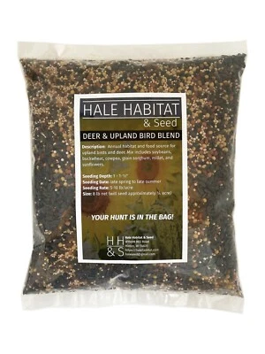 HALE HABITAT & SEED Deer & Upland Bird Blend Food Plot Mix - 1/4 Acre Bag - 8 lb Bag - Soybeans, etc