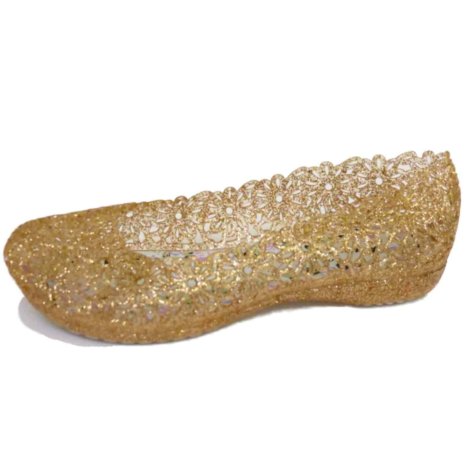 gold ballet pumps