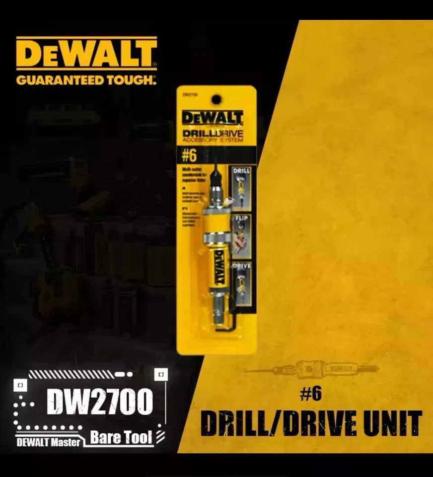 DEWALT DW2700 #6 Drill Flip Drive Complete Unit 6mm Drill Bit Set In Stock UK - Image 2 of 4