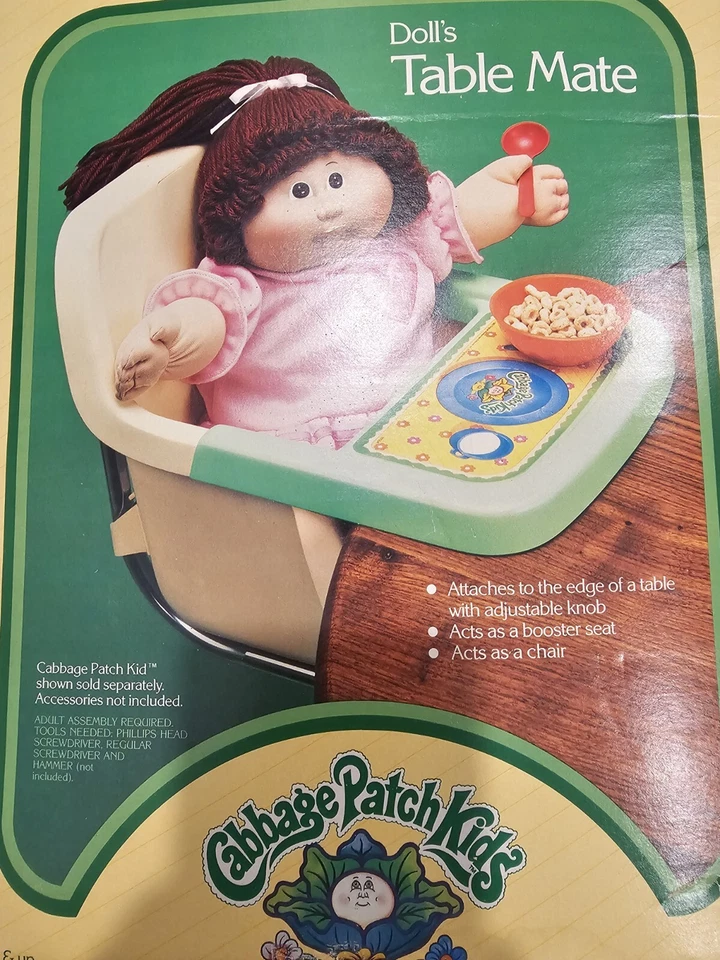 Silla alta muñeca compañero de mesa vintage Cabbage Patch para niños  Foto 3 de 4