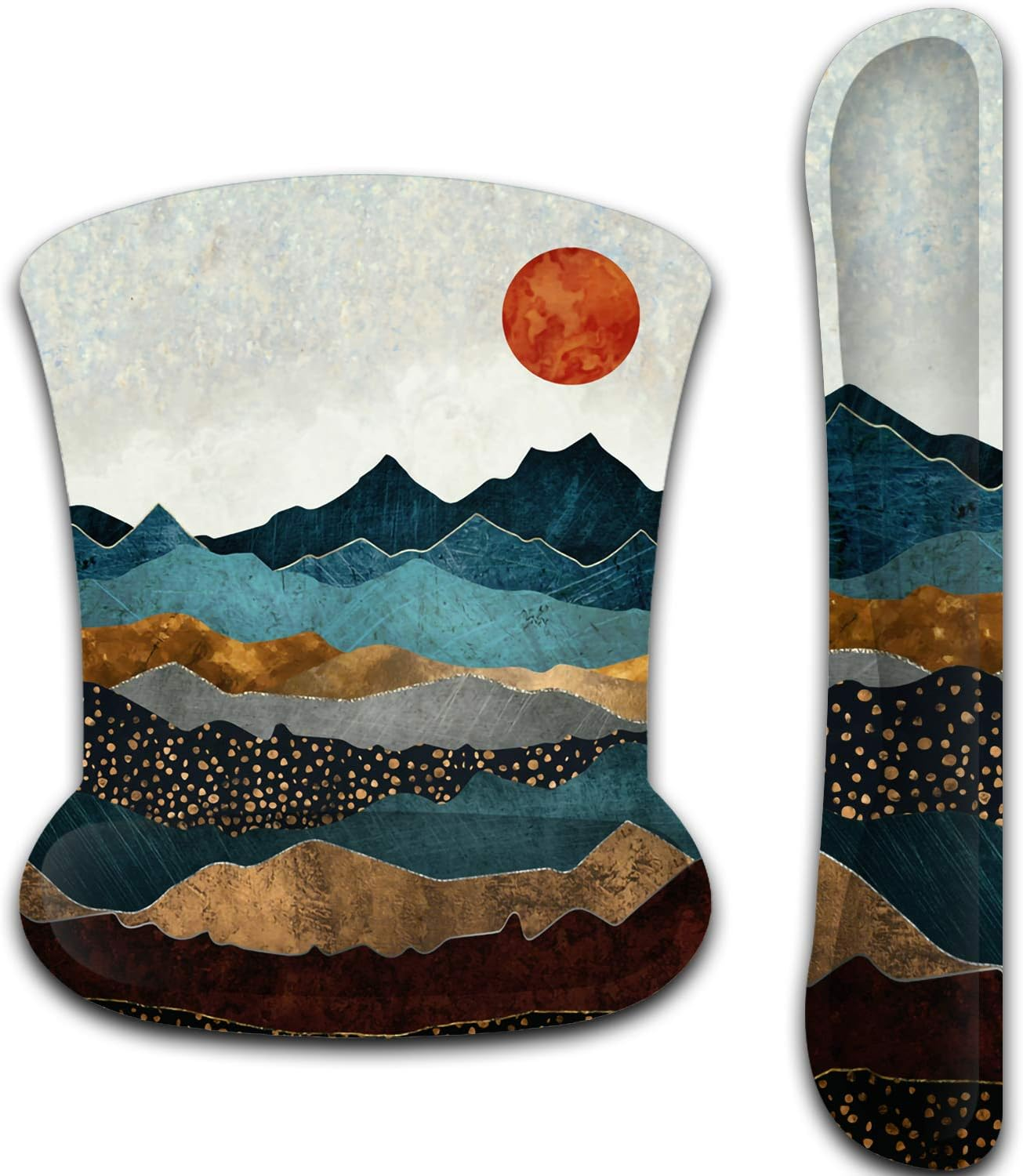 Ergonomic Keyboard and Mouse Wrist Rest Set with Memory Foam Support-image