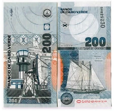 Cabo Verde Cape Verde 200 Escudos 2005 P 68 UNC New Banknote
