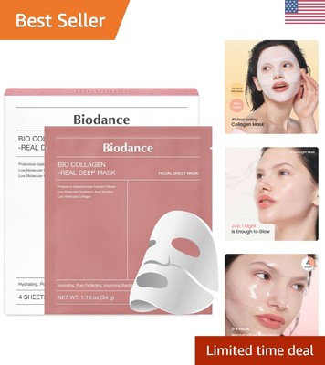 Overnight -Collagen Hydrogel Mask for Deep Hydration & Anti-Aging - 4 Pack