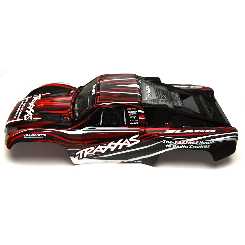 Traxxas Slash Red/Black Body with Front & Rear Clipless Lower Mounts 2WD/VXL/4x4 - Image 2 of 4