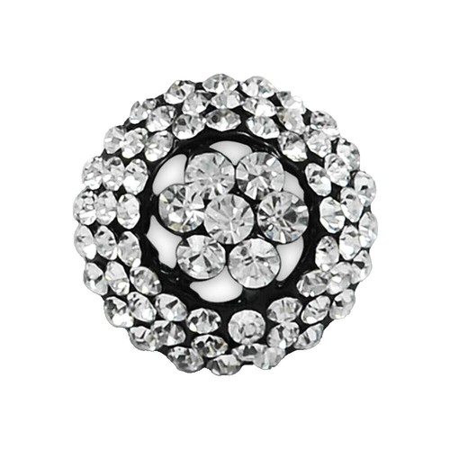 Acrylic Crystal flat water drop 11X20mm AB silver back Diamante