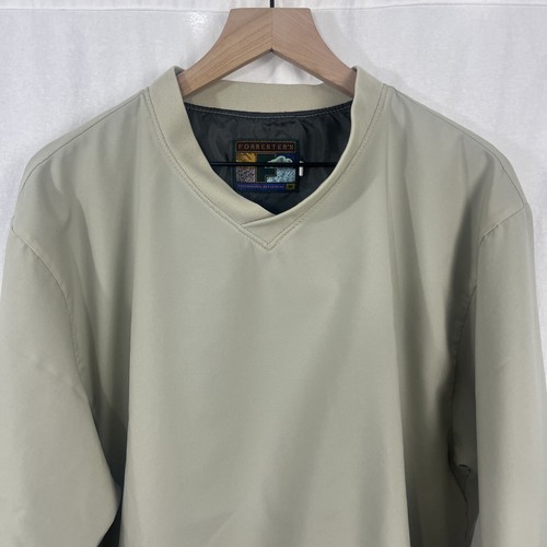 Forrester's Outerwear Womens M Tan Pullover Windbreaker V-neck Jacket Golf - Picture 2 of 10