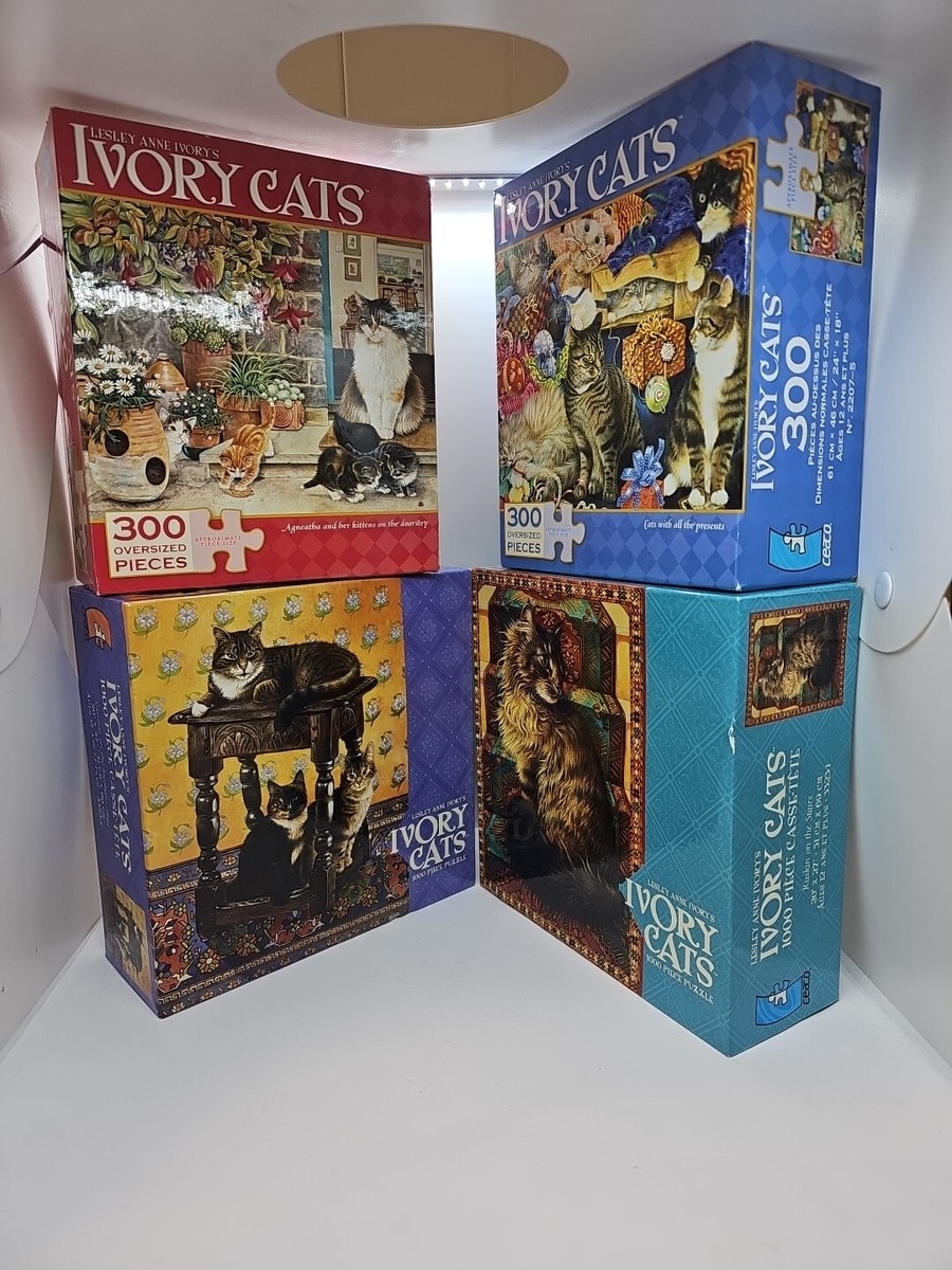 Ivory Cats Lesley Anne Ivory Lot 4 New Sealed 2×1000 & 2×300 Piece