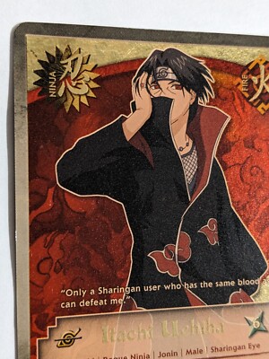 Naruto TCG CCG Itachi Uchiha Card Super Rare English Lightly