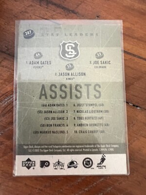 2002-03 UD Vintage #307 Jason Allison, Joe Sakic, Adam Oates