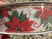Kirkland Signature Holiday Christmas Wired EDGED Ribbon 1.5"  50 Yards  New