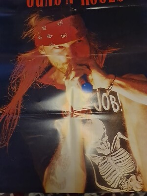 massive AXL ROSE GUNS N ROSES FAMILY TREE POSTER 82x58cm RAW MAGAZINE 