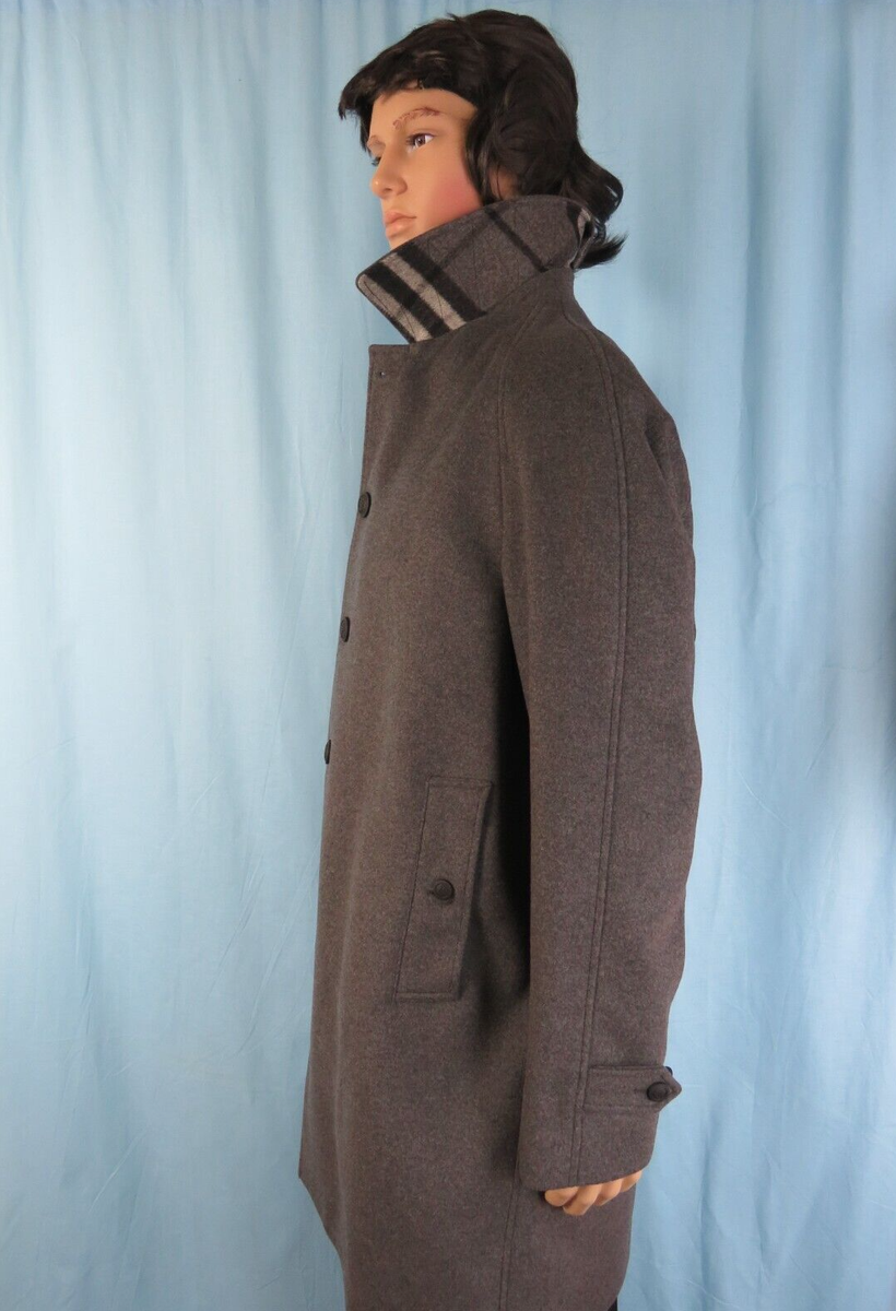 ジャケット・アウター Burberry's wool cashmere coat grey Burberry Wool and Cashmere-Blend Trench Coat in Gray | Lyst