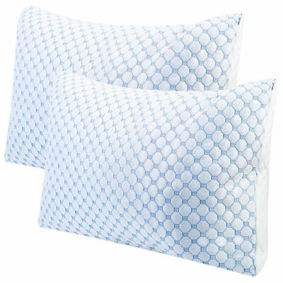 Cooling Memory Foam Pillow Heat and Moisture Reducing Ice Silk & Gel Infused New