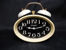 VINTAGE RETRO GERMANY JERGER MECHANISCHER SCHREIBTISCHWECKER ZUM AUFZIEHEN