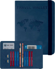 Porta Passaporto Cover Custodia Da Viaggio 8 Carte Blocco RFID Documenti Accesso