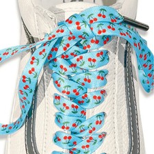 Cherry Shoelaces Flat Printed Shoelaces 100 Recycled Materials