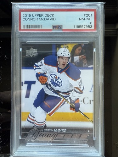 2015-16 Upper Deck Connor McDavid #201 - PSA 8 NM / MINT Young Guns Rookie Card
