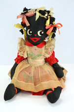 Vintage African American Folk Art Rag Doll | Handmade Cloth Doll c. 1930s
