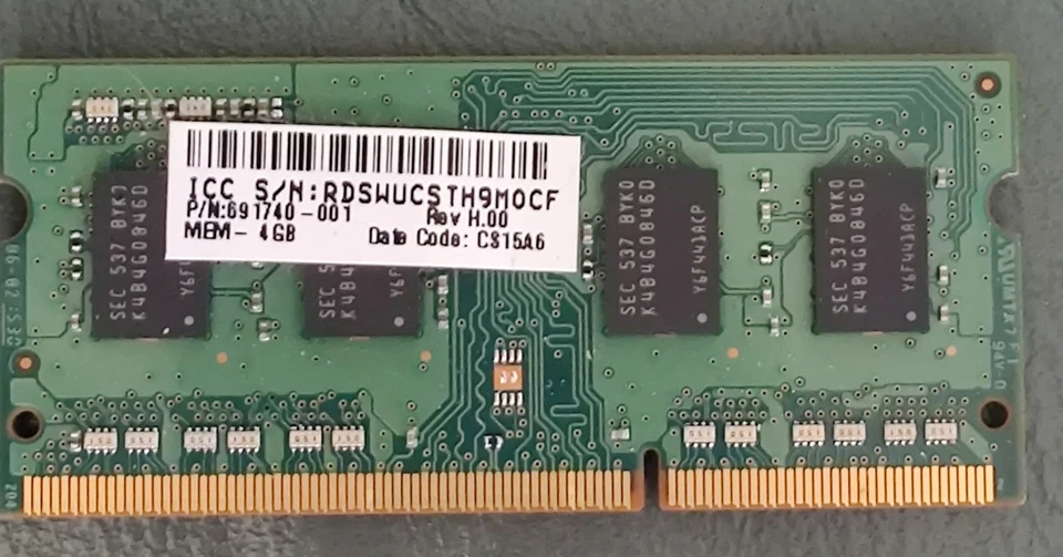 Samsung M471B5173DB0-YK0 4GB DDR3L 1600MHz SODIMM LAPTOP RAM 1Rx8 PC3L 12800 - Image 3 of 4
