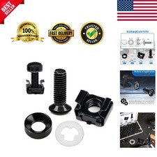 40 Sets M6 x 16mm Rack Mount Cage Nuts, Screws,Nylon Lock Washers and Washers...