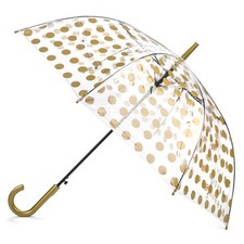 NEW Clifton Polka Dot Automatic Umbrella Gold