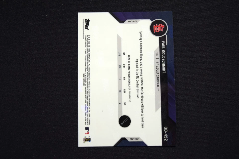 Paul Goldschmidt 2020 Topps Now Road to Opening Day Summer Camp #OD-452 - Image 2 of 2