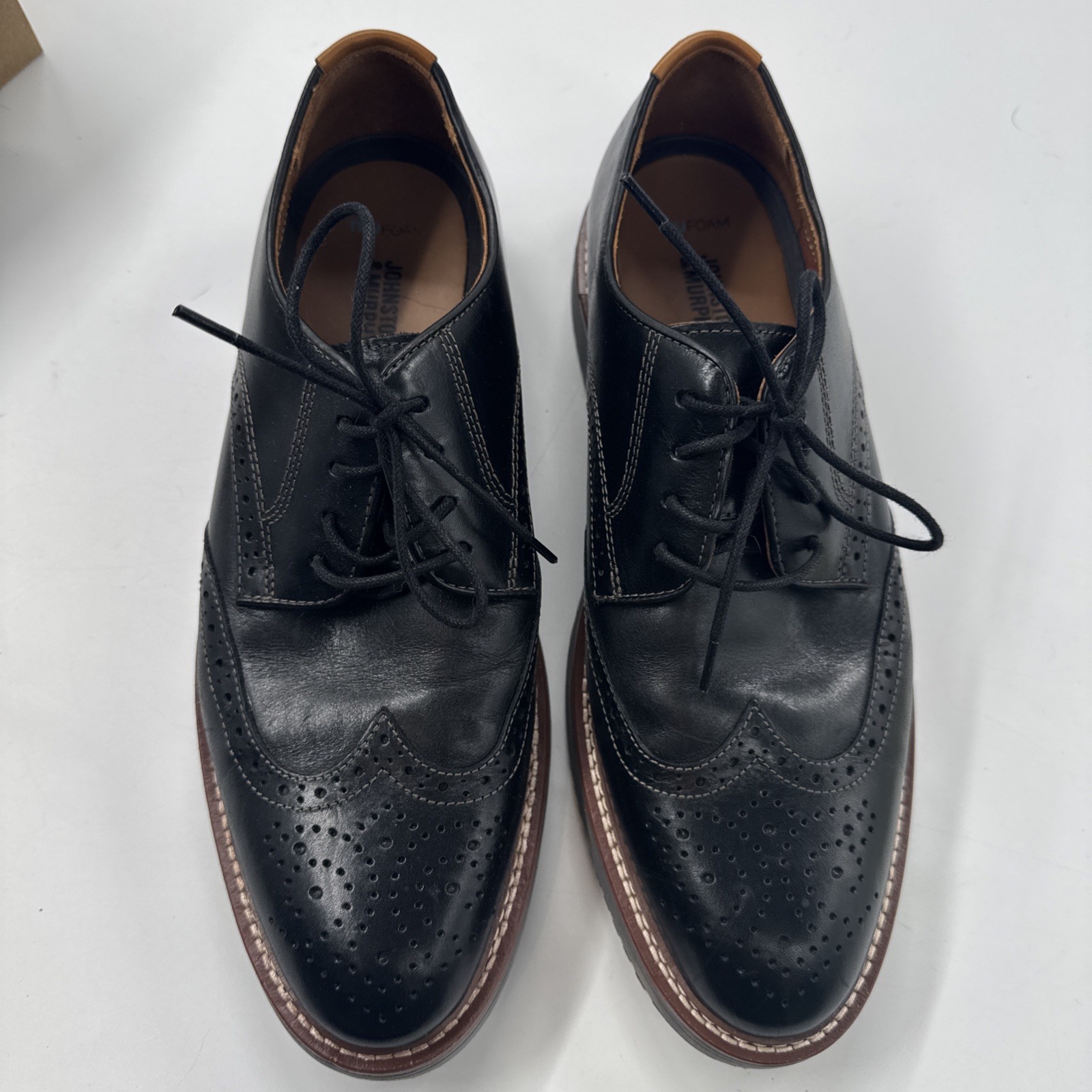 Johnston Murphy Leather Upton Wingtip Oxford Shoe… - image 3