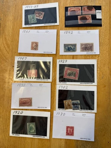 Lot of 14 Vintage US Stamps-1861 to 1930! Mostly used!