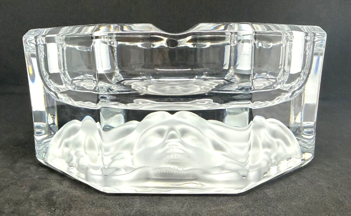 Versace Rosenthal Medusa Crystal Ashtray Clear Medium 13cm 6in w