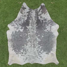 Hair on Cowhide Rug Real Cow Leather Skin Floor Carpet Natural Rug 69x61" CC1361
