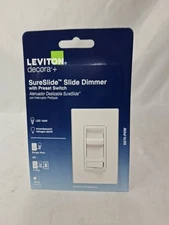 Leviton #6674 Universal Slide Dimmer Sureslide Decora, White, 1 Pole 3 Way