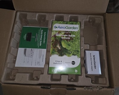 AeroGarden Bounty Basic Indoor Garden Black   New - Open Box - Model 100911-BLK