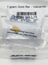 1 gram Gold Bar Valcambi APMEX .9999 Fine Gold #14570