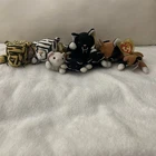 Vintage 90’s TY Beanie Baby Cats Lot Of 4Plush Collectibles  Adorable +  extras