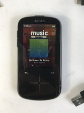 Sansa Fuze Black 8GB Digital Media Player SanDisk - Works - Screen Scuffed