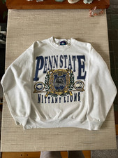 VTG Penn State Sweatshirt, White, J.E. Morgan, Made In USA, White, Sz Large