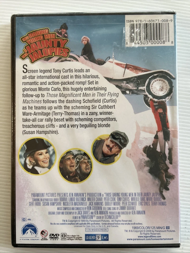 DVD - THOSE DARING YOUNG MEN IN THEIR JAUNTY JALOPIES (1969) R1 - NEW & SEALED - Image 2 of 2