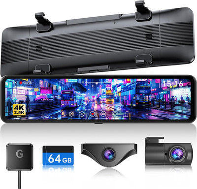 50% OFF JOMISE T860+ 4K Mirror Dash Cam 2.5K Rear w/ GPS & 64GB Card