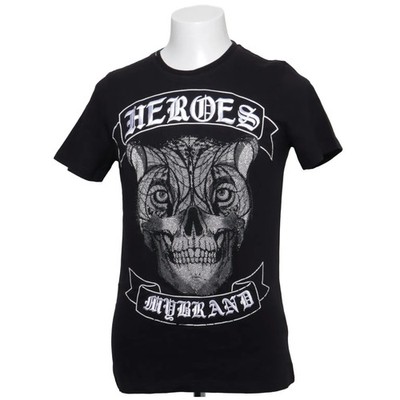 My Brand, T-shirt, Größe: M, Schwarz, Baumwolle, Print, Herren #73H