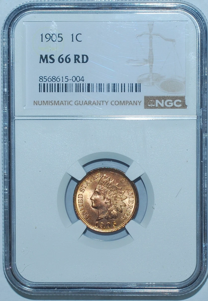 MS 65 Graded 1905 Year Indian Head Small Cents (1859-1909) for